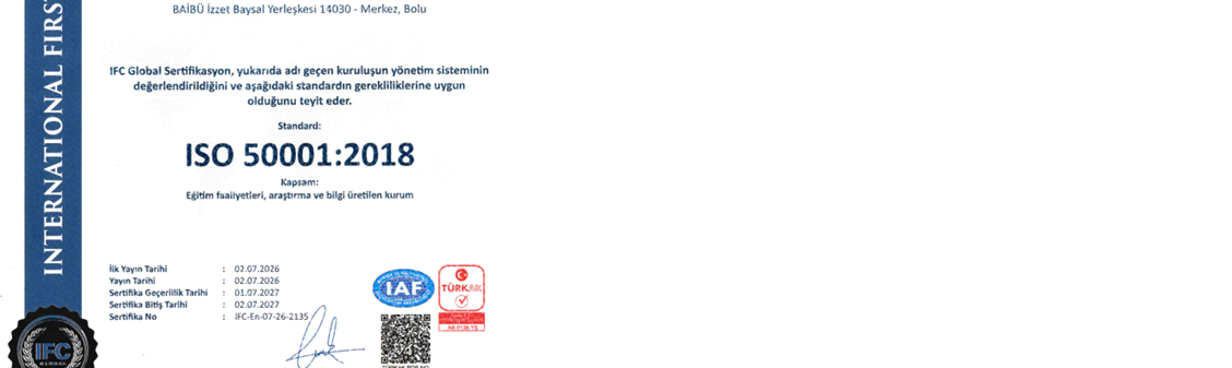 BAİBÜ, ISO 50001 Enerji Yönetim Sistemi Belgesini Başarıyla Yeniledi